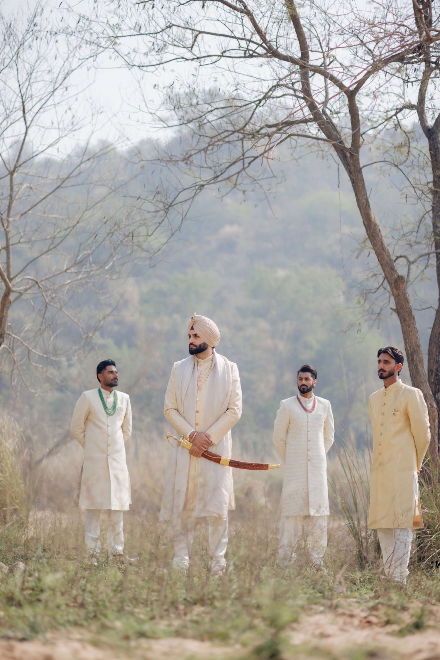 Noor Ivory Classic Sherwani Set - Image 5